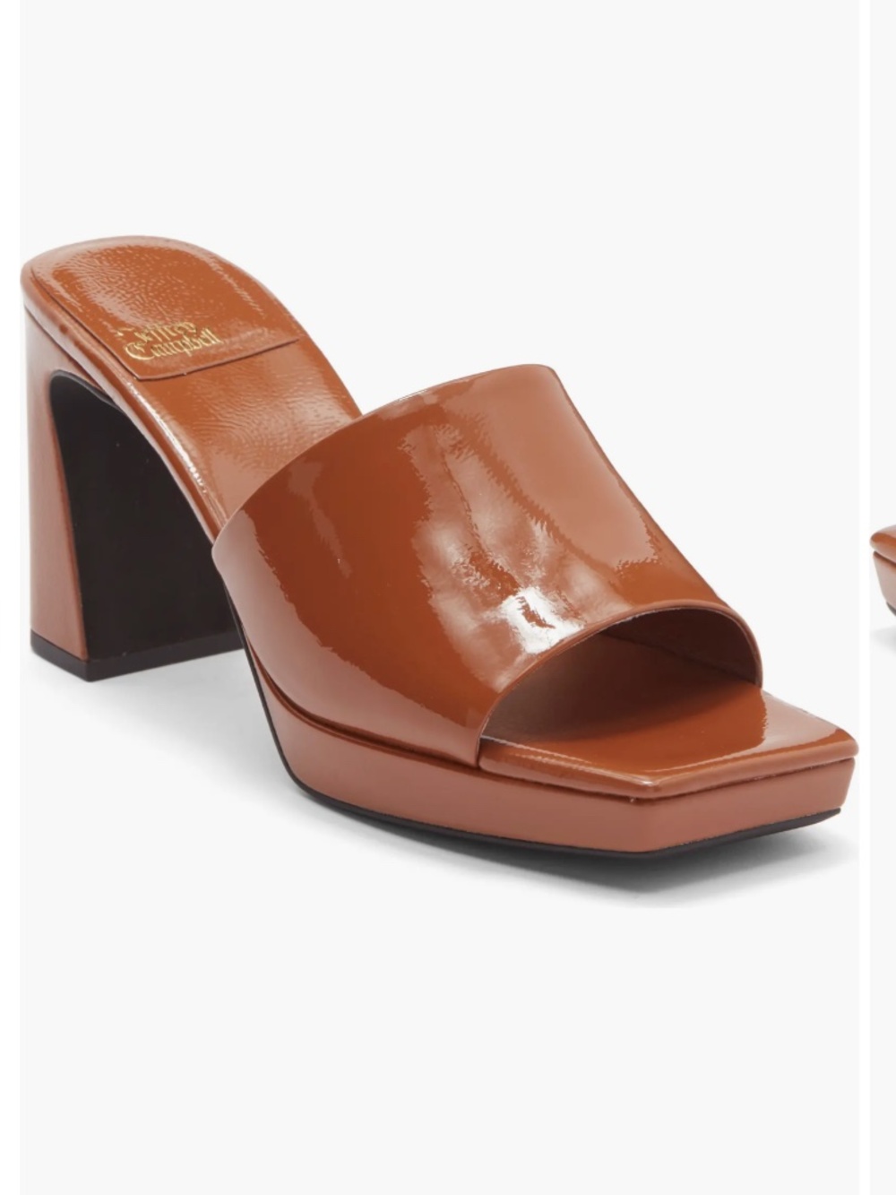 Jeffrey Campbell Dress Code Leather Platform Sandals/ Cognac Brown Size 10